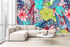 Brightly Floral Pattern Wallpaper