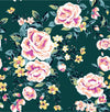 Modish Dark Floral Wallpaper Tasteful