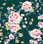 Modish Dark Floral Wallpaper Tasteful