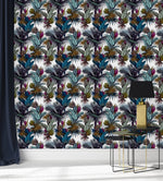 Voguish Exotic Palm Leaves Wallpaper Tasteful