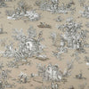 Gathered Bedskirt in Pastorale #81 Light Brown French Country Toile