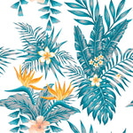 Blue Exotic Leaves Wallpaper