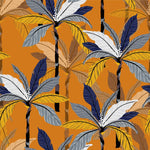 Orange Wallpaper with Palms