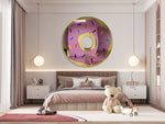 Oversized Mirrored Acrylic Donuts Wall Sculpture