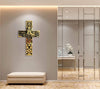 Decorative Gold Cross Wall Hanging Mirrored Acrylic Art