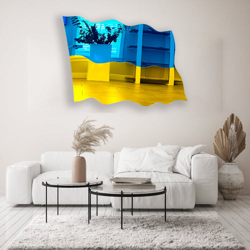 Flag of Ukraine Mirrored Acrylic Art Wall Art