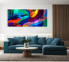Contemporary Multicolor Wall Hanging Rectangle Mirrored Acrylic Art