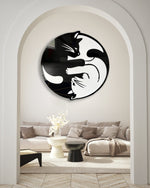 Yin Yang Cats High Gloss Acrylic Art Printed