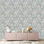 Stylish Pink Flowers Wallpaper Vogue