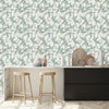 Modish Green Plants Wallpaper Vogue High-Quality