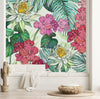 Contemporary Colorful Flowers Wallpaper Fashionable