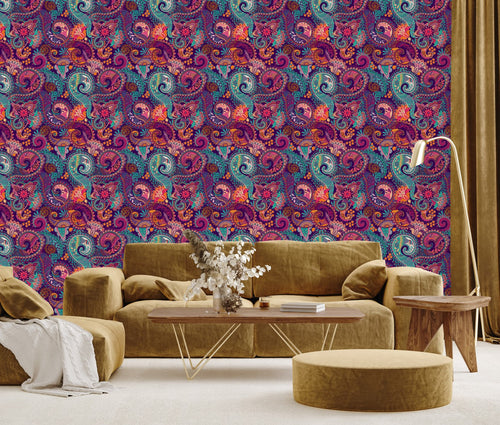 Elegant Multicolored Pattern Wallpaper