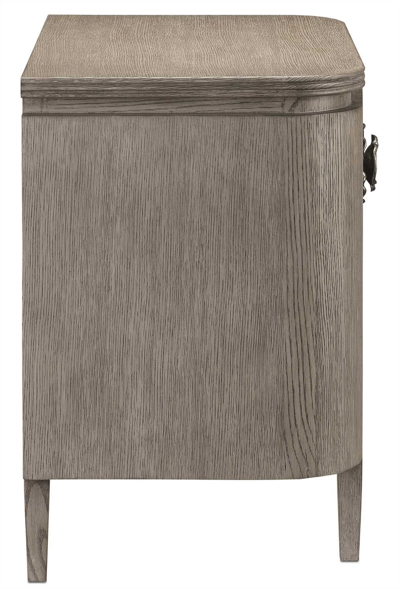Currey and Company Briallen Nightstand, Winter Gray 3000-0099