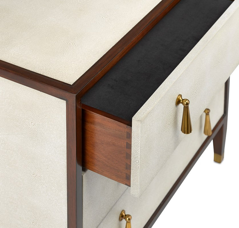 Currey and Company Evie Shagreen Chest 3000-0141