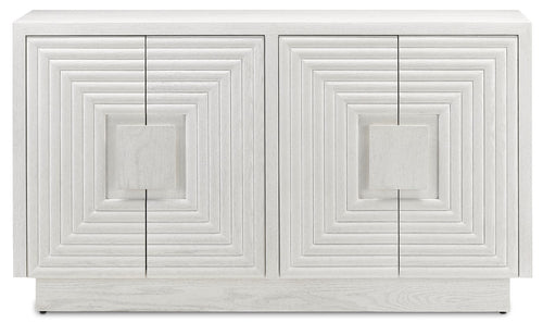 Currey and Company Morombe White Cabinet 3000-0151
