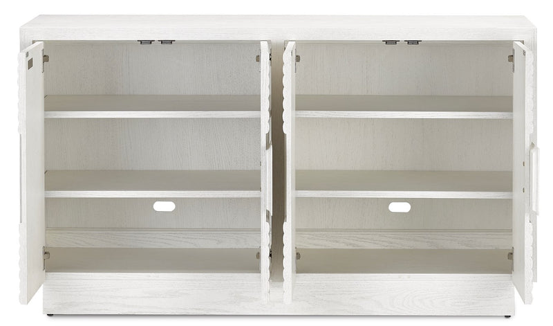 Currey and Company Morombe White Cabinet 3000-0151