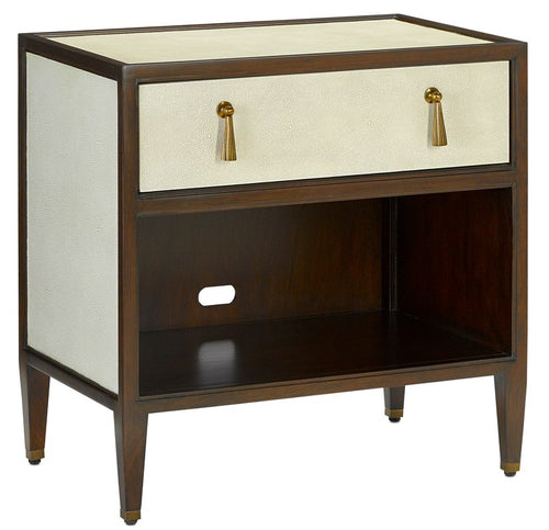 Currey and Company Evie Shagreen Nightstand 3000-0156