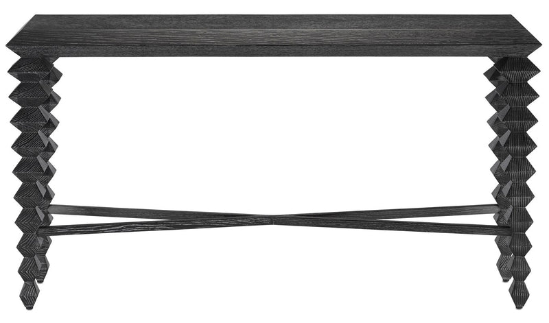 Currey and Company Saranya Black Console Table 3000-0165