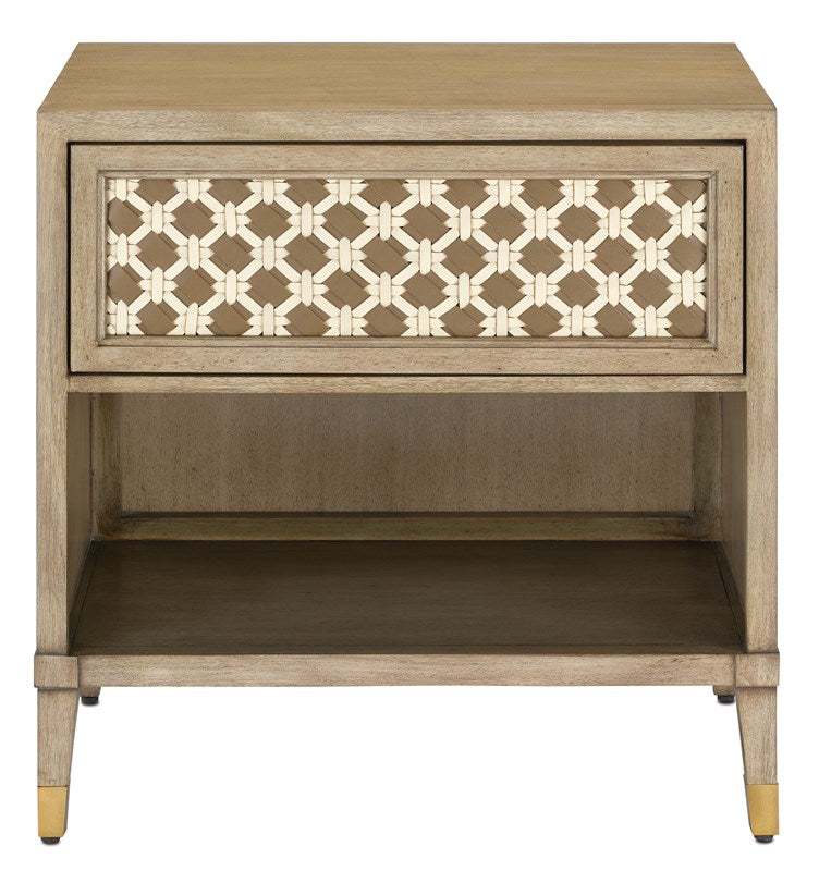 Currey and Company Bramford Wheat Nightstand 3000-0175