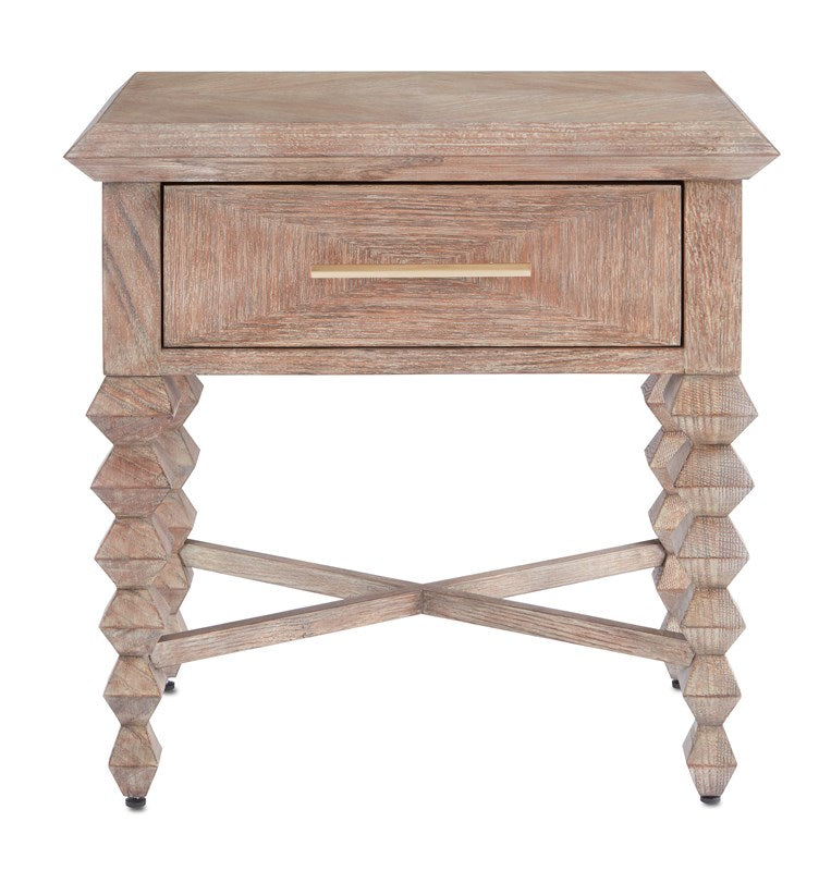 Currey and Company Saranya Light Pepper Nightstand 3000-0199