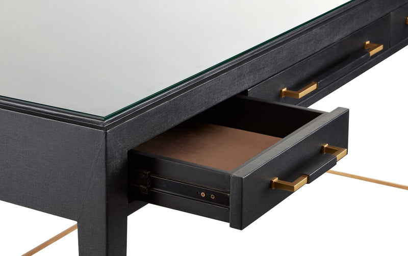 Currey and Company Verona Black Large Desk 3000-0207