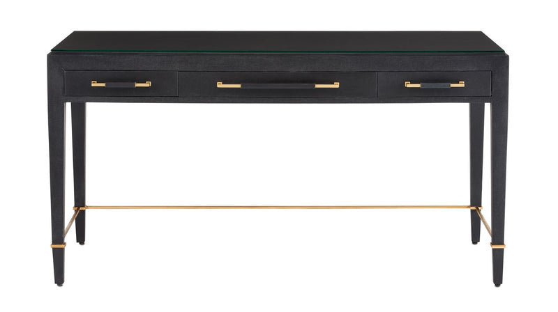 Currey and Company Verona Black Large Desk 3000-0207