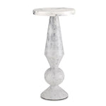 Currey and Company Quince White Marble Accent Table 3000-0223