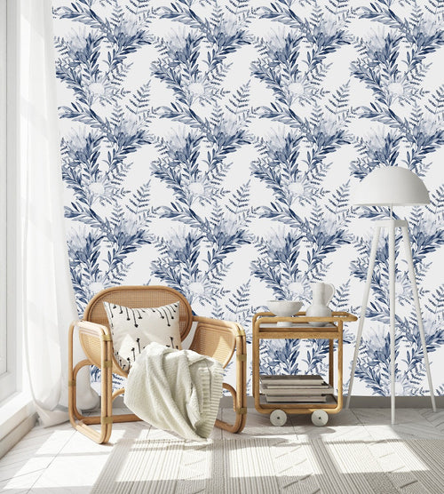 Contemporary Dark Floral Wallpaper Chic Quality