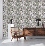 Modish Green Plants Wallpaper Chic