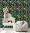 Dark Green Herbal Wallpaper