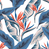Blue Banana Leaves Wallpaper