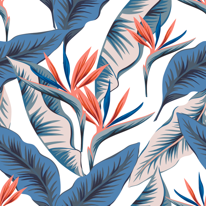 Blue Banana Leaves Wallpaper