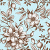 Stylish Blue Floral Wallpaper Chic High-Quality