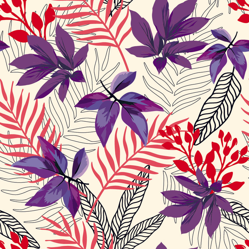 Purple and Red Leaves Wallpaper