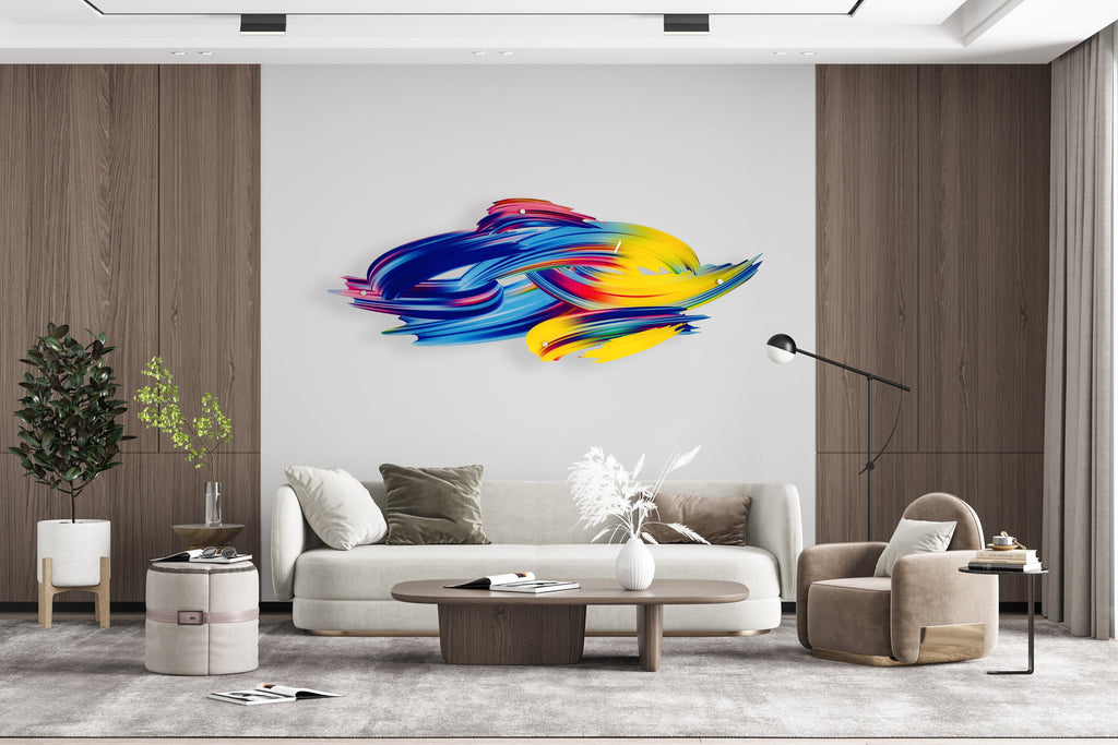 Mid Century Modern Wall /Oversized Multicolor Wall Art