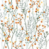 Orange Wildflowers Wallpaper