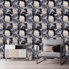 Beige Protea with Dark Leaves Wallpaper