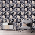 Beige Protea with Dark Leaves Wallpaper