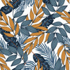 Blue and Orange Leaves Wallpaper
