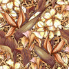 Leopard Wallpaper with Flowers