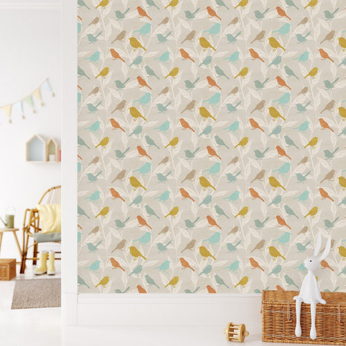 Multicolored Birds Wallpaper