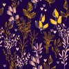 Voguish Dark Wallpaper with Multicolored Leaves Chic