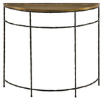 Currey and Company Boyles Demilune Console Table, Brass 4000-0053