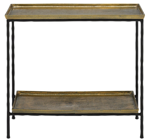 Currey and Company Boyles Brass Side Table 4000-0060