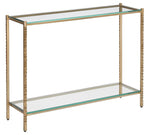 Currey and Company Logan Gold Console Table 4000-0112