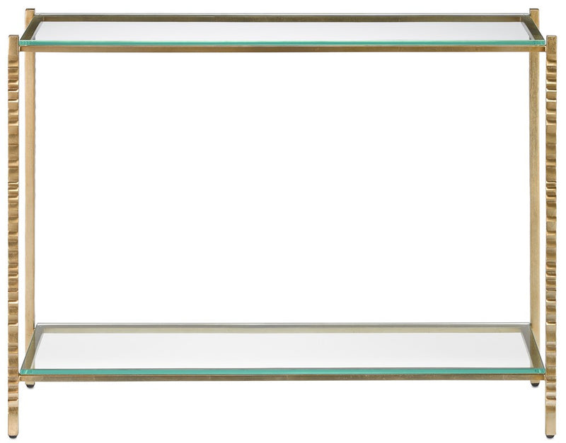 Currey and Company Logan Gold Console Table 4000-0112