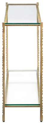Currey and Company Logan Gold Console Table 4000-0112