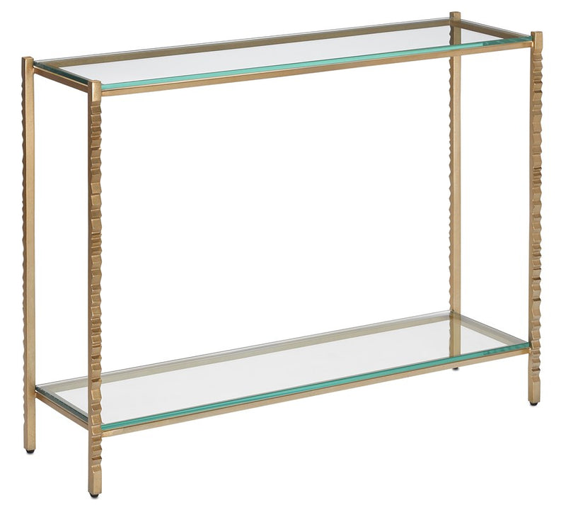 Currey and Company Logan Gold Console Table 4000-0112