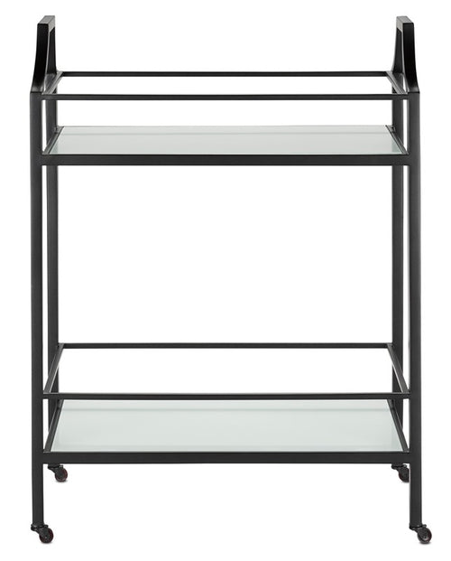 Currey and Company Torrey Black Bar Cart 4000-0119