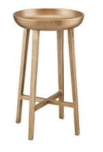Currey and Company Tomas Small Antique Brass Table 4000-0126